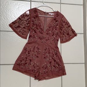 Floral Pink Romper